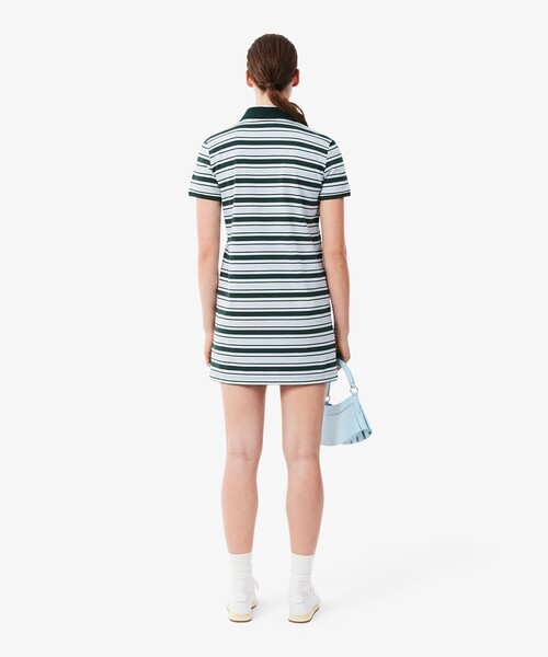 LACOSTE(ラコステ)の「マルチボーダーポロドレス / ワンピース(シャツワンピース・レディース・ブルー・36/38)」の4枚目の写真
