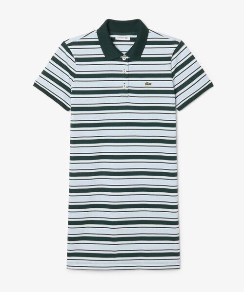 LACOSTE(ラコステ)の「マルチボーダーポロドレス / ワンピース(シャツワンピース・レディース・ブルー・36/38)」の5枚目の写真