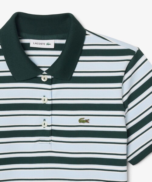LACOSTE(ラコステ)の「マルチボーダーポロドレス / ワンピース(シャツワンピース・レディース・ブルー・36/38)」の6枚目の写真