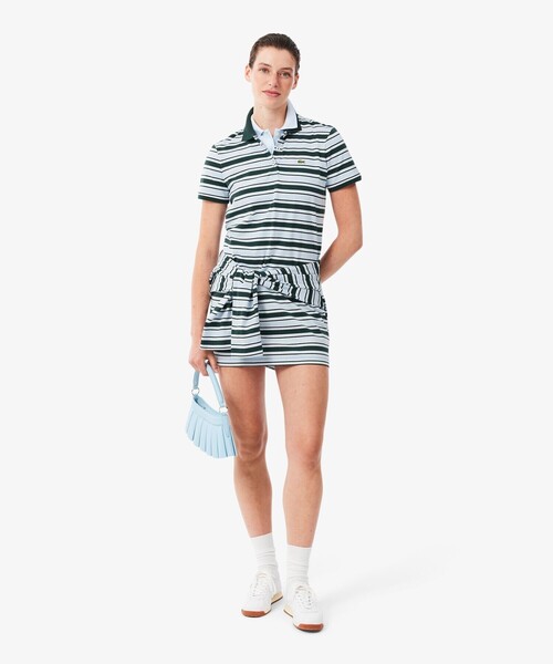 LACOSTE(ラコステ)の「マルチボーダーポロドレス / ワンピース(シャツワンピース・レディース・ブルー・36/38)」の9枚目の写真