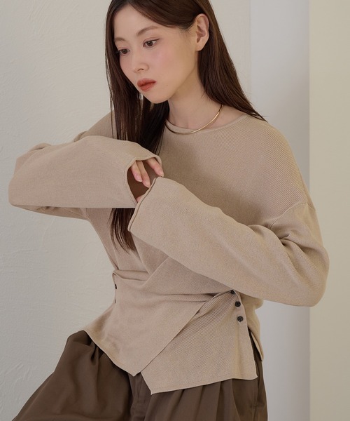 raffime(ラフィミー)の「【Raffime】クロスデザインニット(ニット/セーター・レディース・ベージュ/モカ/ライトブルー/ライトパープル・フリー)」の22枚目の写真