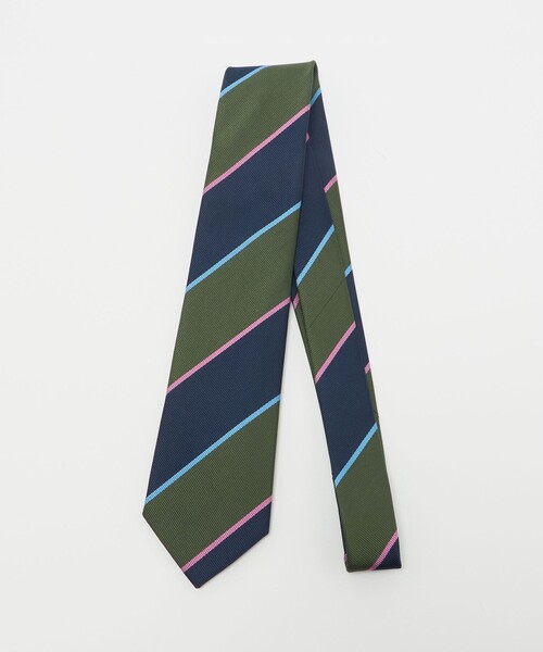 GLR JAPAN TANGO 8.0cm ストライプ3 ネクタイ（ネクタイ）｜green