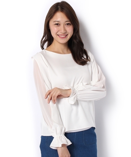 Chico(チコ)の「袖シースルーブラウス(シャツ/ブラウス・レディース・ホワイト/ホワイト系その他/ベージュ系その他・FREE)」の14枚目の写真