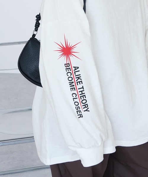 reca(レカ)の「袖ロゴロングTシャツ(Tシャツ/カットソー・レディース・チャコール/オフホワイト・FREE)」の10枚目の写真