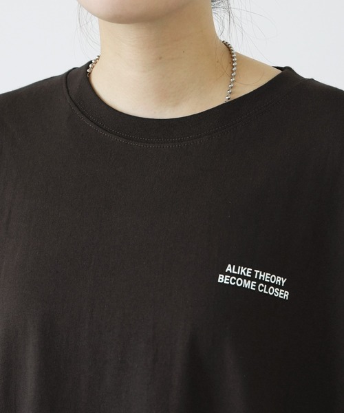 reca(レカ)の「袖ロゴロングTシャツ(Tシャツ/カットソー・レディース・チャコール/オフホワイト・FREE)」の16枚目の写真