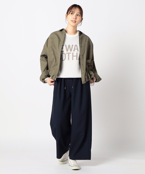Grand PARK（グランドパーク）の「ドロスト仕様　ブルゾンライクシャツ（シャツ/ブラウス・レディース・ベージュ/キャメル・FREE）」の5枚目の写真
