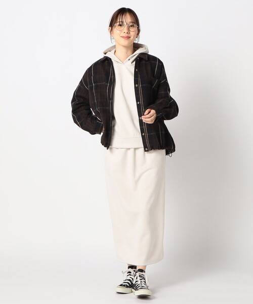 Grand PARK（グランドパーク）の「ドロスト仕様　ブルゾンライクシャツ（シャツ/ブラウス・レディース・ベージュ/キャメル・FREE）」の7枚目の写真