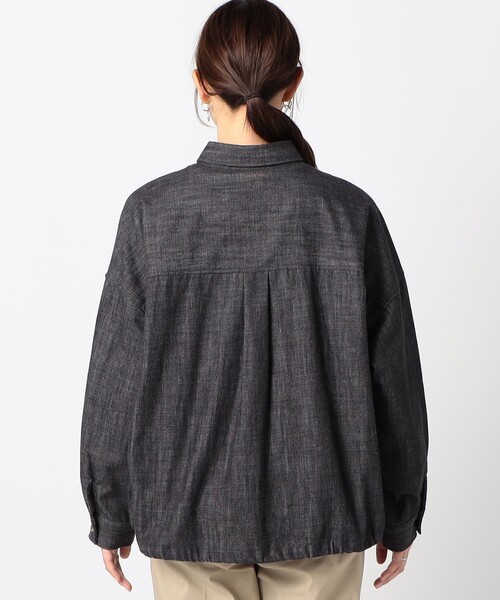 Grand PARK（グランドパーク）の「ドロスト仕様　ブルゾンライクシャツ（シャツ/ブラウス・レディース・ベージュ/キャメル・FREE）」の8枚目の写真