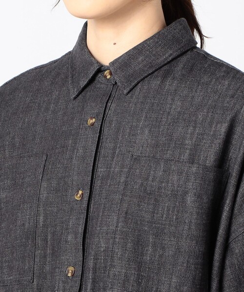 Grand PARK（グランドパーク）の「ドロスト仕様　ブルゾンライクシャツ（シャツ/ブラウス・レディース・ベージュ/キャメル・FREE）」の10枚目の写真