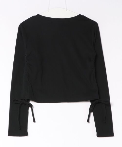 GORGE(ゴージ)の「サイドシャーリングドロスト シリコンロゴトップス|全3色(Tシャツ/カットソー・レディース・杢グレー/ブラック/ボルドー・F)」の21枚目の写真