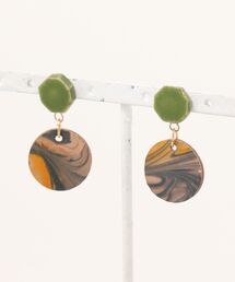 【irodori】marble ターコイズカラー ピアス