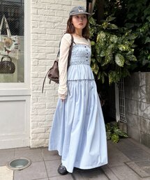 2WAYシャーリングキャミワンピース