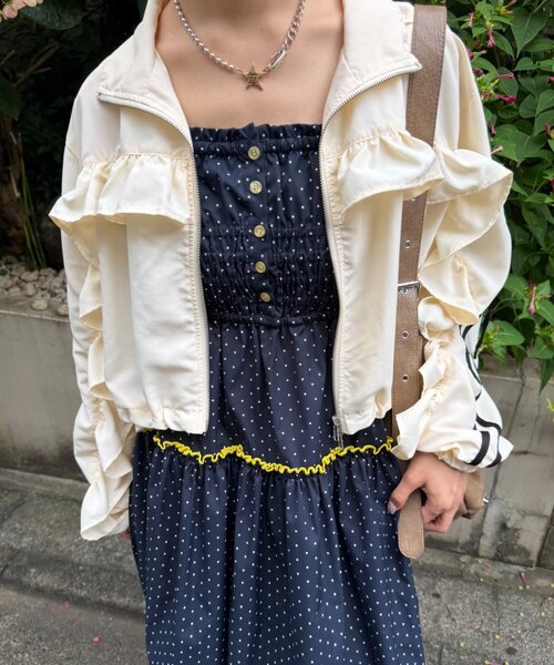w closet(ダブルクローゼット)の「2WAYシャーリングキャミワンピース(ワンピース・レディース・ブルー/ネイビー・SMALL/MEDIUM)」の11枚目の写真
