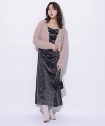Mystrada（マイストラーダ）の「ベロア刺繍キャミワンピース（ワンピース・レディース）」