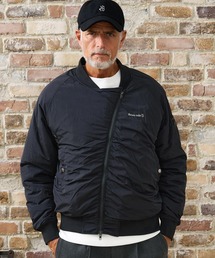 Maison code 13（メゾンコードサーティーン）の「mj11801- Asymmetric Nylon MA1 ナイロンＭＡ-１ジャケット(M26W-07)（MA-1）」