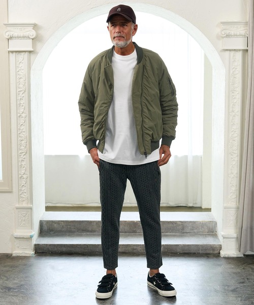 Maison code 13(メゾンコードサーティーン)の「mj11801- Asymmetric Nylon MA1 ナイロンMA-1ジャケット(M26W-07)(MA-1・メンズ・ブラック/カーキ・S/M/L)」の7枚目の写真