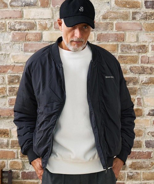 Maison code 13(メゾンコードサーティーン)の「mj11801- Asymmetric Nylon MA1 ナイロンMA-1ジャケット(M26W-07)(MA-1・メンズ・ブラック/カーキ・S/M/L)」の9枚目の写真