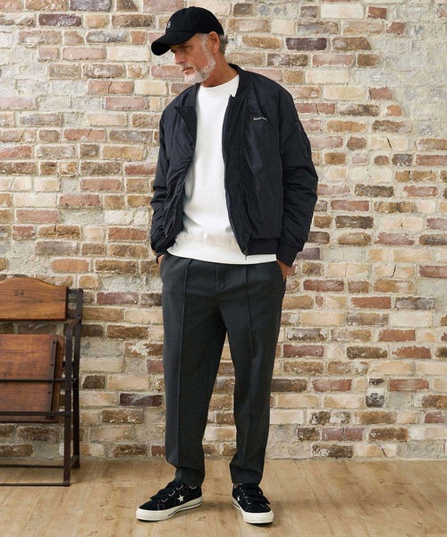 Maison code 13(メゾンコードサーティーン)の「mj11801- Asymmetric Nylon MA1 ナイロンMA-1ジャケット(M26W-07)(MA-1・メンズ・ブラック/カーキ・S/M/L)」の13枚目の写真