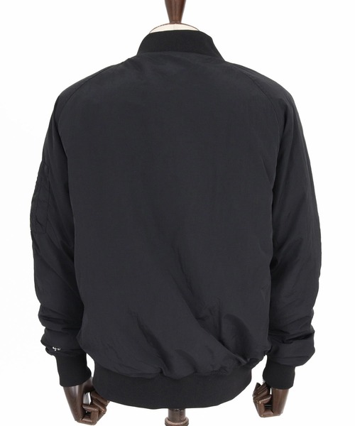 Maison code 13(メゾンコードサーティーン)の「mj11801- Asymmetric Nylon MA1 ナイロンMA-1ジャケット(M26W-07)(MA-1・メンズ・ブラック/カーキ・S/M/L)」の16枚目の写真