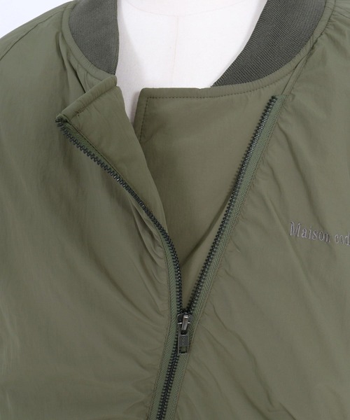 Maison code 13(メゾンコードサーティーン)の「mj11801- Asymmetric Nylon MA1 ナイロンMA-1ジャケット(M26W-07)(MA-1・メンズ・ブラック/カーキ・S/M/L)」の21枚目の写真