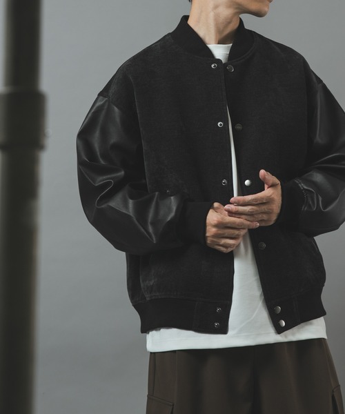 ITEMS URBANRESEARCH(アイテムズ アーバンリサーチ)の「WOVEN MOLLE アワードジャケット(ブルゾン・メンズ・ブラック/ダークブラウン/オフホワイト・MEDIUM/LARGE)」の3枚目の写真