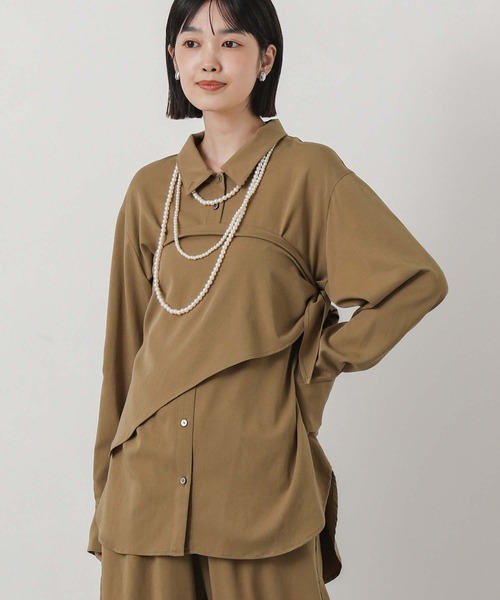 Gready Brilliant(グレディブリリアン)の「スカーフ付きシャツ(シャツ/ブラウス・レディース・キャメル/アイボリー・38)」の16枚目の写真