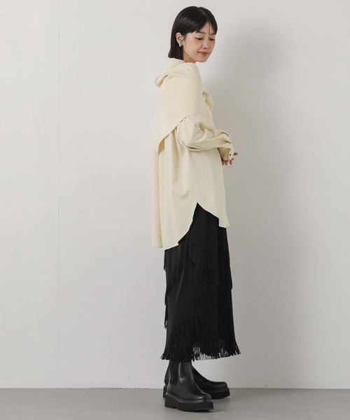 Gready Brilliant(グレディブリリアン)の「スカーフ付きシャツ(シャツ/ブラウス・レディース・キャメル/アイボリー・38)」の5枚目の写真