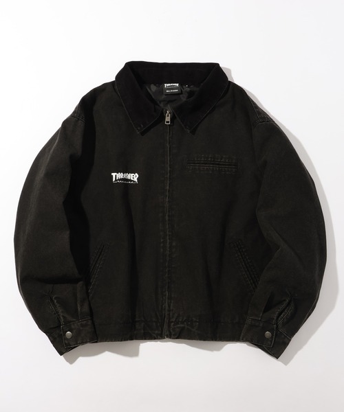 THRASHER(スラッシャー)の「【THRASHER/スラッシャー】別注 ヴィンテージダック ジップアップブルゾン(ブルゾン・メンズ・ブラウン/ブラック/カーキ・M/L/XL)」の1枚目の写真