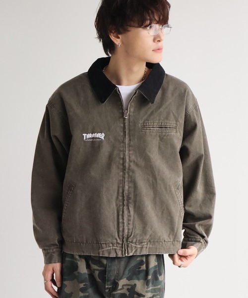 THRASHER(スラッシャー)の「【THRASHER/スラッシャー】別注 ヴィンテージダック ジップアップブルゾン(ブルゾン・メンズ・ブラウン/ブラック/カーキ・M/L/XL)」の17枚目の写真