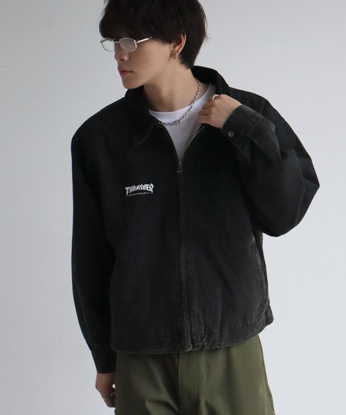 THRASHER(スラッシャー)の「【THRASHER/スラッシャー】別注 ヴィンテージダック ジップアップブルゾン(ブルゾン・メンズ・ブラウン/ブラック/カーキ・M/L/XL)」の5枚目の写真