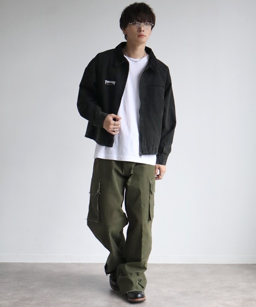THRASHER(スラッシャー)の「【THRASHER/スラッシャー】別注 ヴィンテージダック ジップアップブルゾン(ブルゾン・メンズ・ブラウン/ブラック/カーキ・M/L/XL)」の8枚目の写真