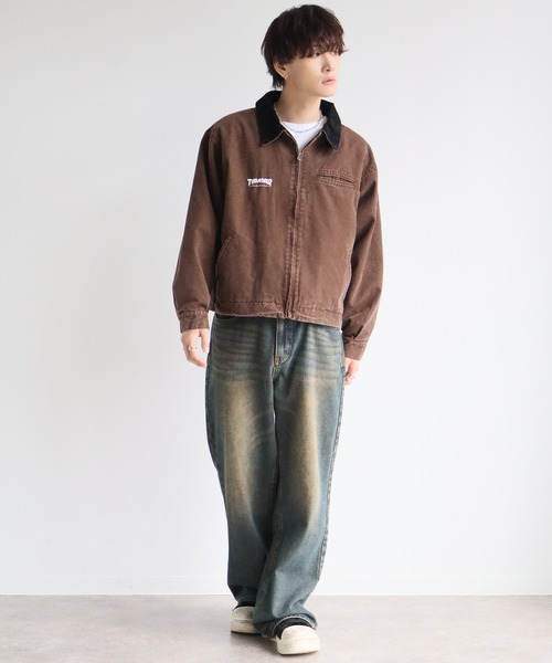 THRASHER(スラッシャー)の「【THRASHER/スラッシャー】別注 ヴィンテージダック ジップアップブルゾン(ブルゾン・メンズ・ブラウン/ブラック/カーキ・M/L/XL)」の15枚目の写真