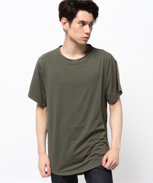 DANKE SCHON（ダンケシェーン）の「DankeSchon/ダンケシェーン/New SideZip S/S T-Shirts（Tシャツ/カットソー・メンズ・ブラック/カーキ/その他/ホワイト/グレー・FREE）」の4枚目の写真