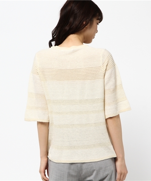 ikka（イッカ）の「7Gプレーティングボーダープルオーバー（Tシャツ/カットソー・レディース・オフホワイト/グレー/ブルー・FREE）」の7枚目の写真