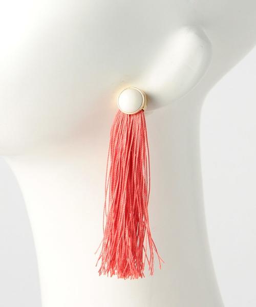 Another Edition（アナザーエディション）の「ビッグフリンジイヤリング/AEBFC Big FRNG ER（イヤリング・レディース・レッド/ライム・FREE）」の5枚目の写真