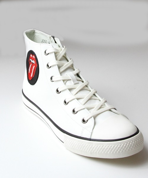 JACKROSE(ジャックローズ)の「The Rolling Stones×JACKROSE ハイカットスニーカー(スニーカー・メンズ・ブラック/ホワイト・L/M)」の2枚目の写真