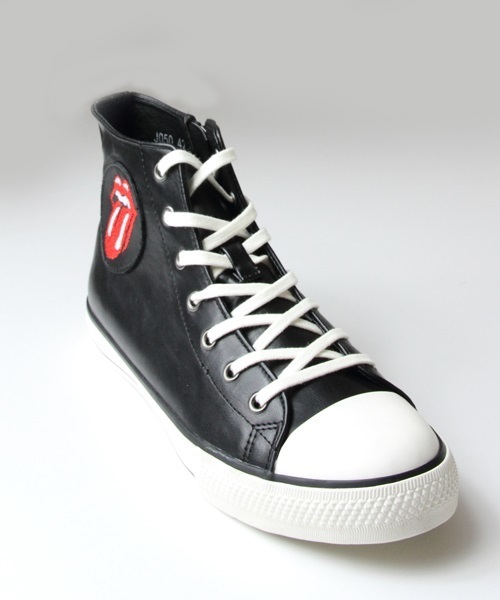 JACKROSE(ジャックローズ)の「The Rolling Stones×JACKROSE ハイカットスニーカー(スニーカー・メンズ・ブラック/ホワイト・L/M)」の1枚目の写真