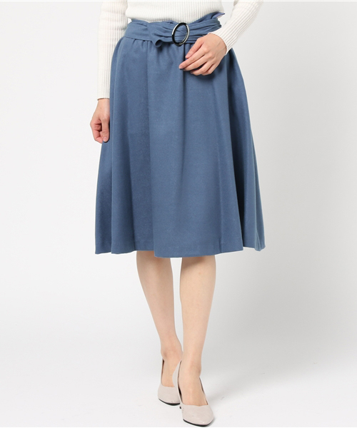 TRUDEA（トルディア）の「ベルト付き　サーキュラースカート（スカート・レディース・ベージュ/ピンク/グレー/ブルー・SMALL/MEDIUM）」の12枚目の写真