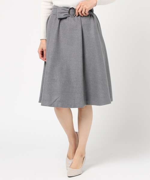 TRUDEA（トルディア）の「ベルト付き　サーキュラースカート（スカート・レディース・ベージュ/ピンク/グレー/ブルー・SMALL/MEDIUM）」の3枚目の写真