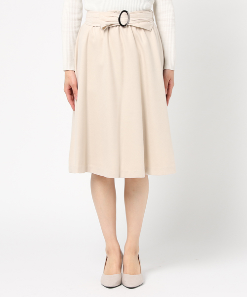 TRUDEA（トルディア）の「ベルト付き　サーキュラースカート（スカート・レディース・ベージュ/ピンク/グレー/ブルー・SMALL/MEDIUM）」の5枚目の写真