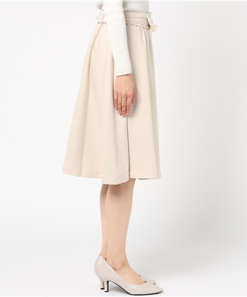 TRUDEA（トルディア）の「ベルト付き　サーキュラースカート（スカート・レディース・ベージュ/ピンク/グレー/ブルー・SMALL/MEDIUM）」の6枚目の写真