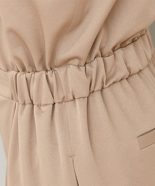 Luz Llena (philter)(ラズレナ フィルター)の「ワイドパンツサロペット(つなぎ/オールインワン・レディース・ブラック/グレイッシュベージュ/ネイビー・MEDIUM)」の8枚目の写真