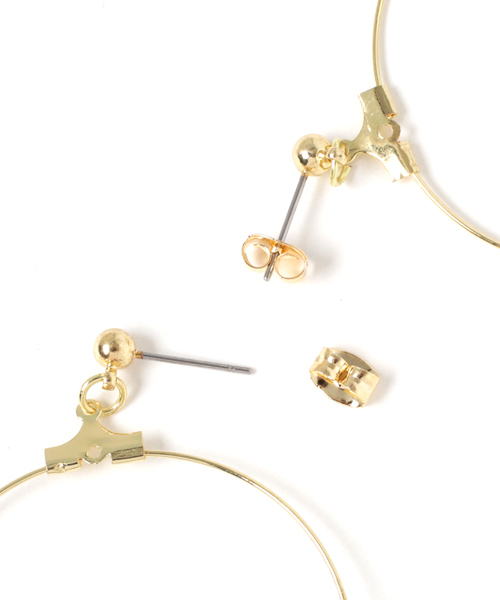 JILL by JILL STUART（ジルバイジルスチュアート）の「RETRO CHIC AC（ピアス（両耳用）・レディース・グレー/ベージュ・FREE）」の4枚目の写真