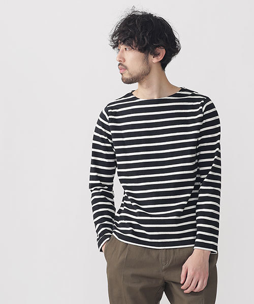 Nano Universe ナノユニバース の 天竺ボーダープルオーバー Tシャツ カットソー Wear