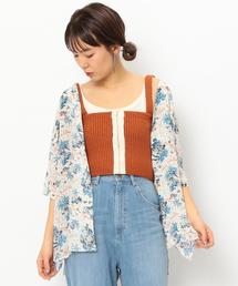 Another Edition | ALOHAプリントノーカラーシャツ(シャツ/ブラウス)