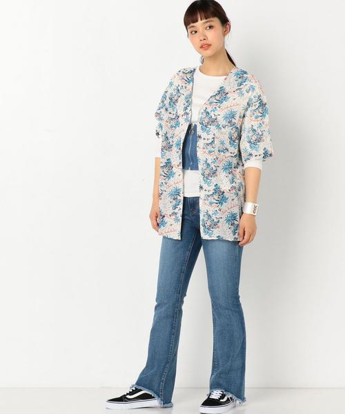 Another Edition（アナザーエディション）の「ALOHAプリントノーカラーシャツ（シャツ/ブラウス・レディース・オフホワイト/ネイビー・FREE）」の20枚目の写真