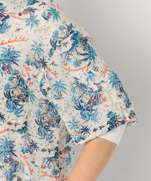 Another Edition（アナザーエディション）の「ALOHAプリントノーカラーシャツ（シャツ/ブラウス・レディース・オフホワイト/ネイビー・FREE）」の12枚目の写真