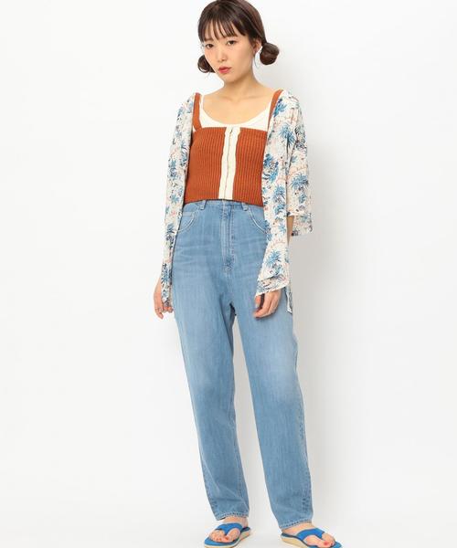 Another Edition（アナザーエディション）の「ALOHAプリントノーカラーシャツ（シャツ/ブラウス・レディース・オフホワイト/ネイビー・FREE）」の3枚目の写真