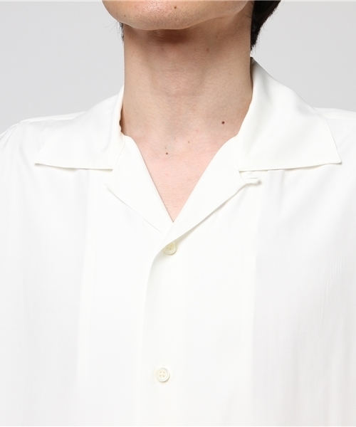 UNITED TOKYO（ユナイテッドトウキョウ）の「オープンカラーショートスリーブシャツ（シャツ/ブラウス・メンズ・ピンク/ブラック/サックスブルー/オフホワイト・3/1/2）」の12枚目の写真