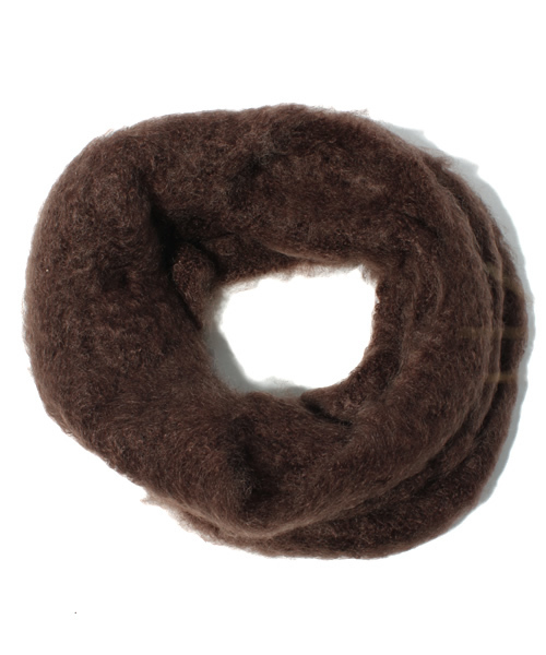 Another Edition（アナザーエディション）の「BALMUIR モヘア スヌード（ストール/ショール・レディース・ベージュ/ダークブラウン/ターコイズブルー・フリー）」の2枚目の写真